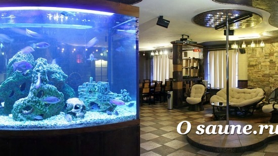 аквариум, гостиная - большой класс